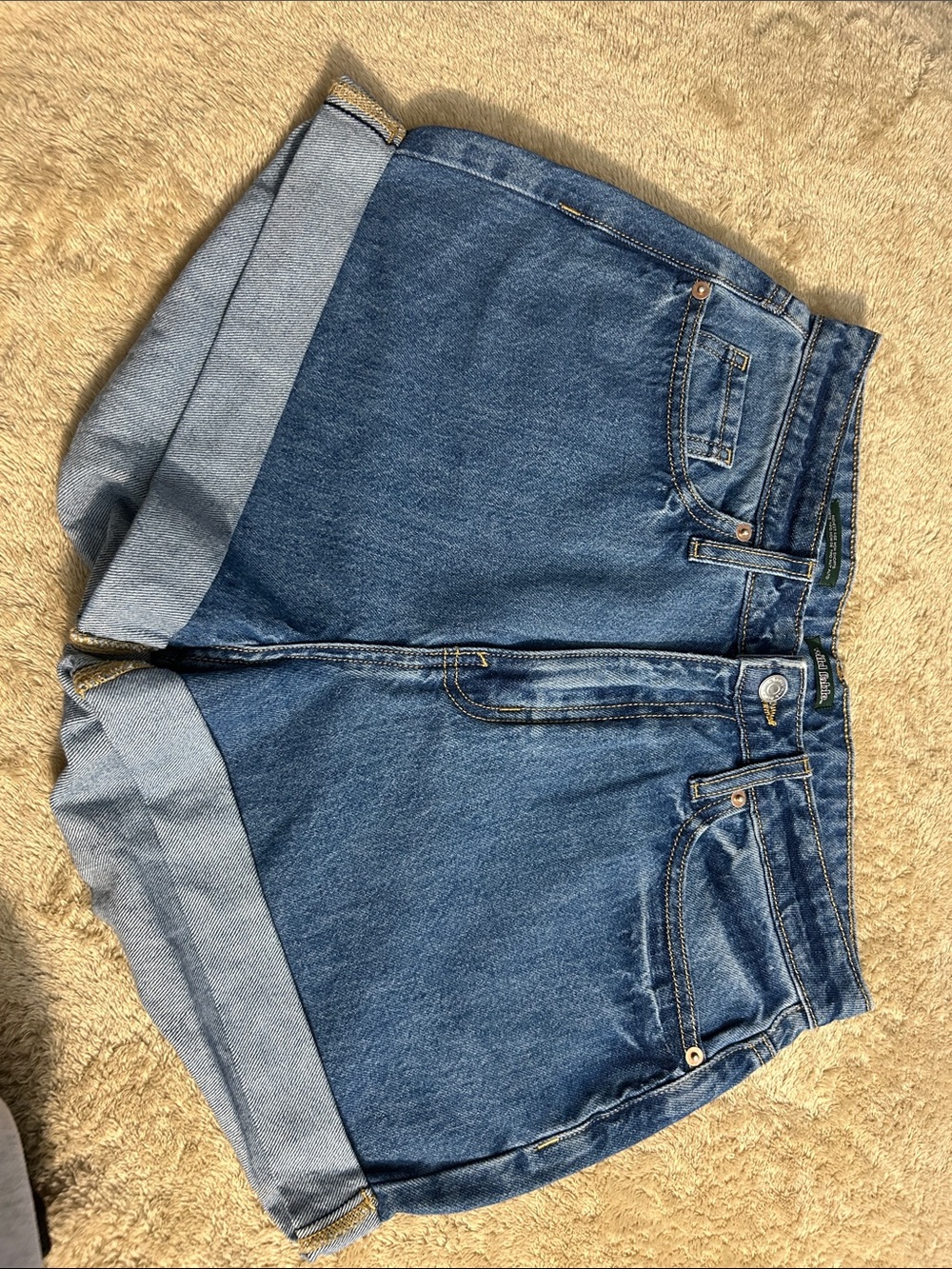 wild fable Medium Blue Rolled-Hem Denim Shorts